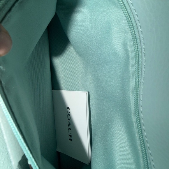 Coach Two-Tone Green and Light Blue Tote - Picture 14 of 14